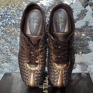 Cole Haan Dark Brown Metallic Oxford